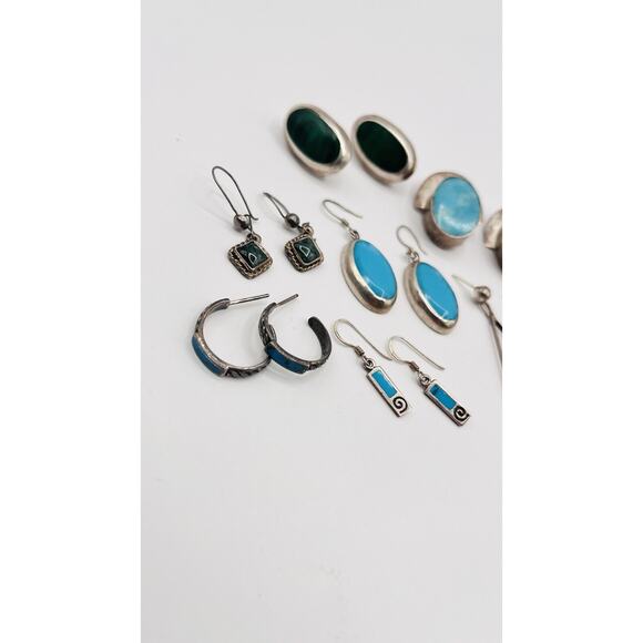 Lot Of Sterling Silver 925 Earrings For Craft Jewelry Making ASIS Mexico Other - Picture 2 of 14